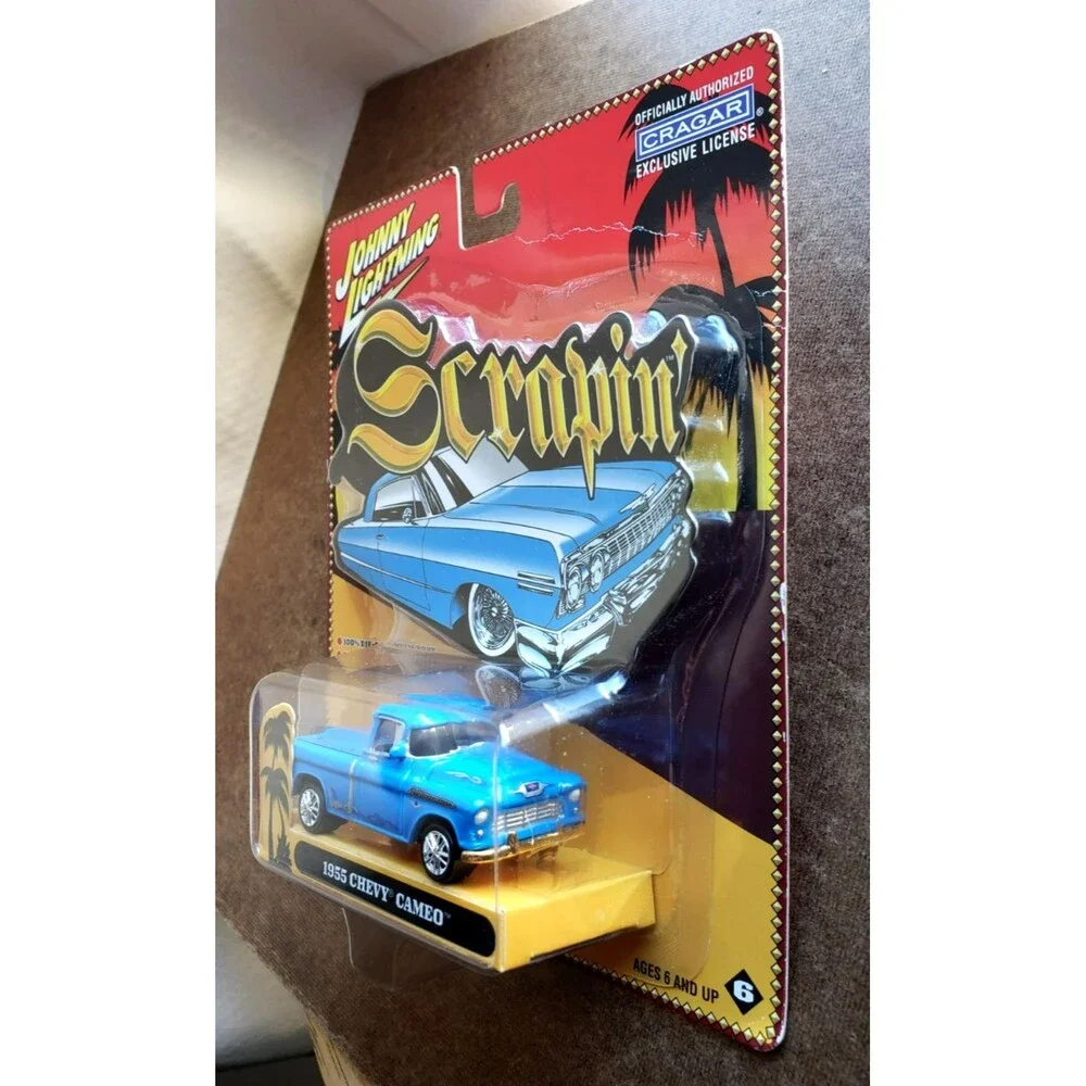 2003 Johnny Lightning 1955 CHEVY CAMEO SCRAPIN’ Blue Chevrolet Pickup Truck 1:64